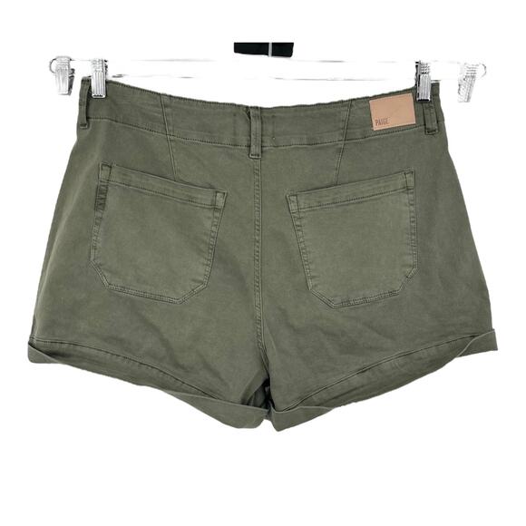 Paige Shorts Brooklyn cuffed green size 32 - Picture 3 of 7